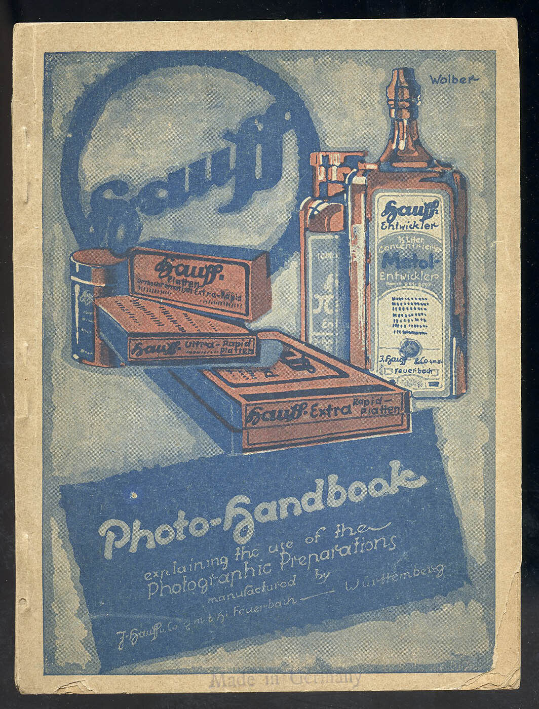 1910s Hauff Photo-handbook - Photo Chemicals & Dry Plates Germany
