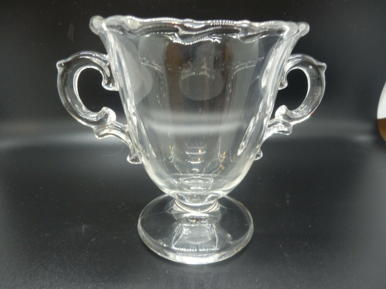 Vintage Fostoria Century Elegant Clear Glass Double Handle Sugar Bowl 4"