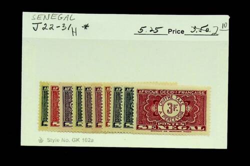 Senegal French West Africa Set Of 10 Mh Stamps #j22-31