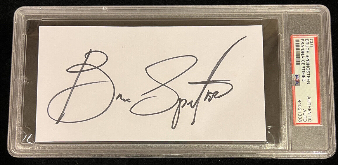 Bruce Springsteen Signed Cut Signature Psa Dna Auto E Street Band Rock Legend