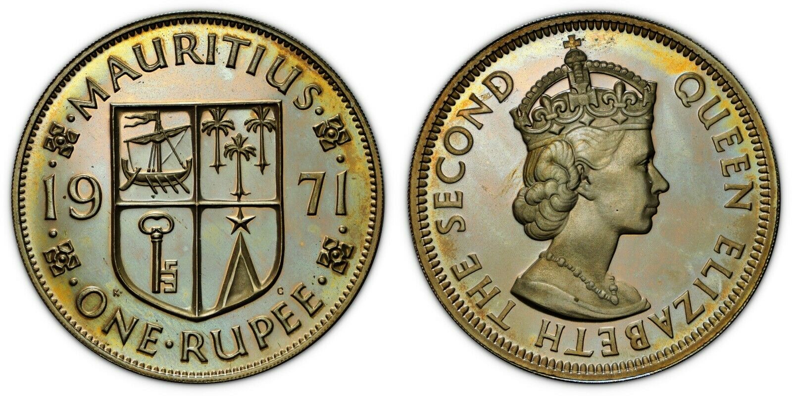 Mauritius 1 Rupee 1971 (proof) *only 750 Minted*
