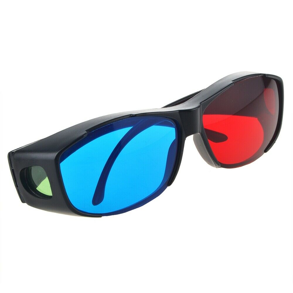 Red Blue 3d Glasses Frame For Dimensional Anaglyph Movie Dvd Game