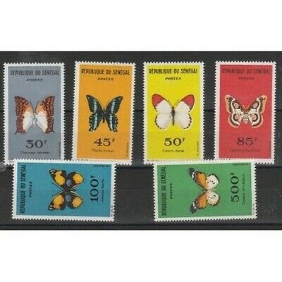 1963 Senegal Fauna Butterflies 6 Values Mnh Mf56181