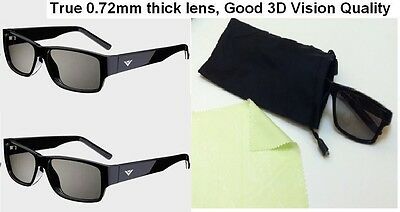 New Vizio Xpg202 Passive Theater 3d Glasses 2 Pair Compatible With All Passive