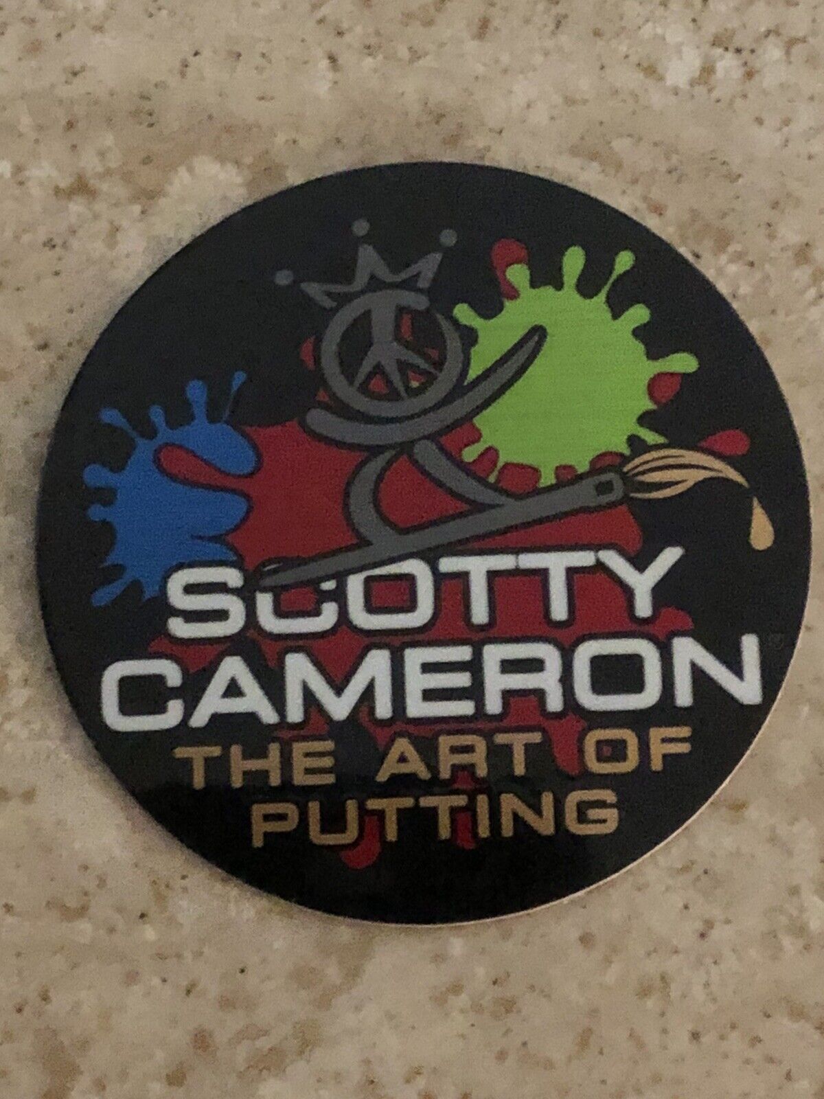 Scotty Cameron “peace Painter Sticker  - Small (2”  Round)” - New