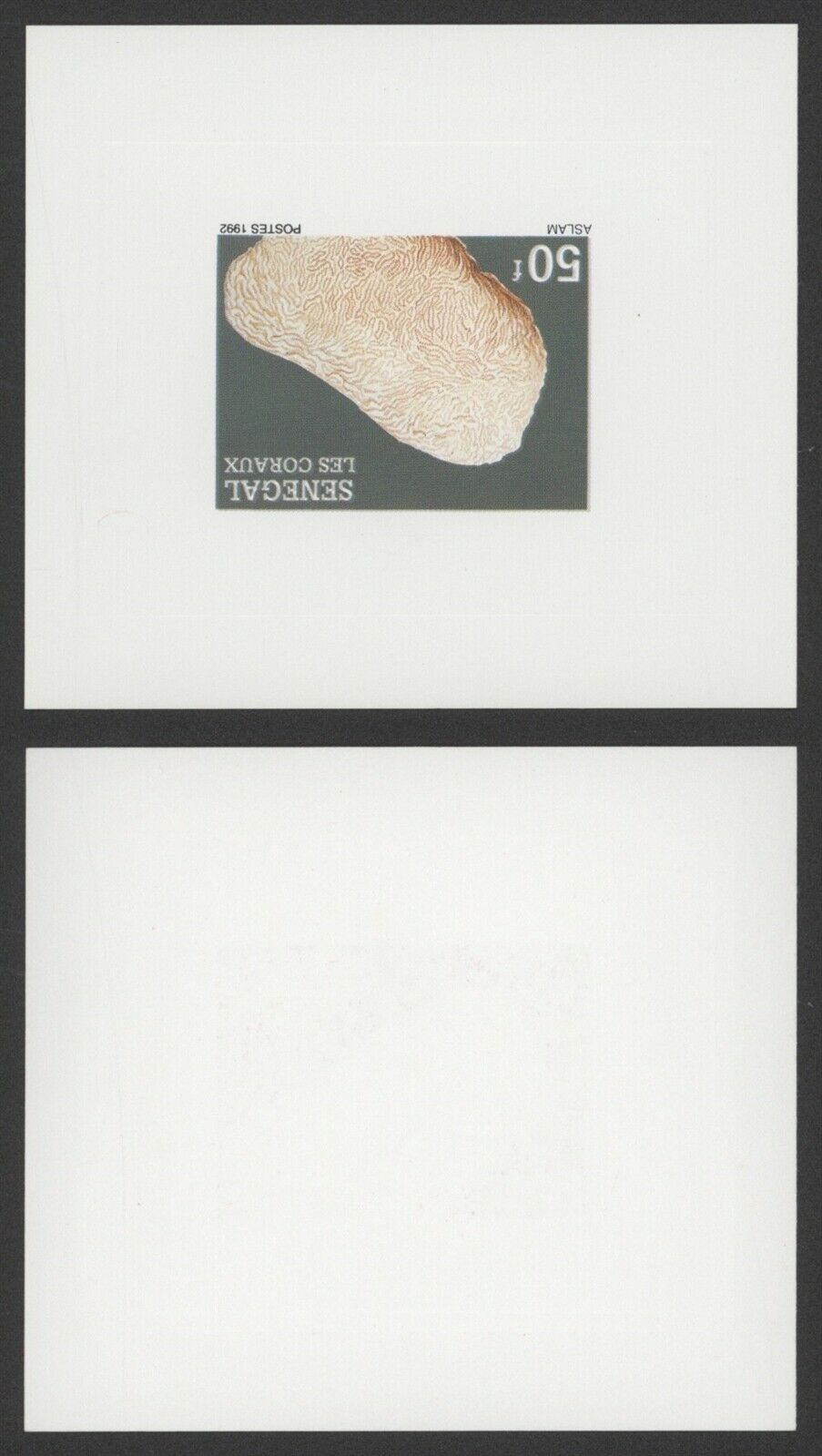 Senegal Coral Imperforate Miniature Sheet Proof Essay - Mint Stamp R764