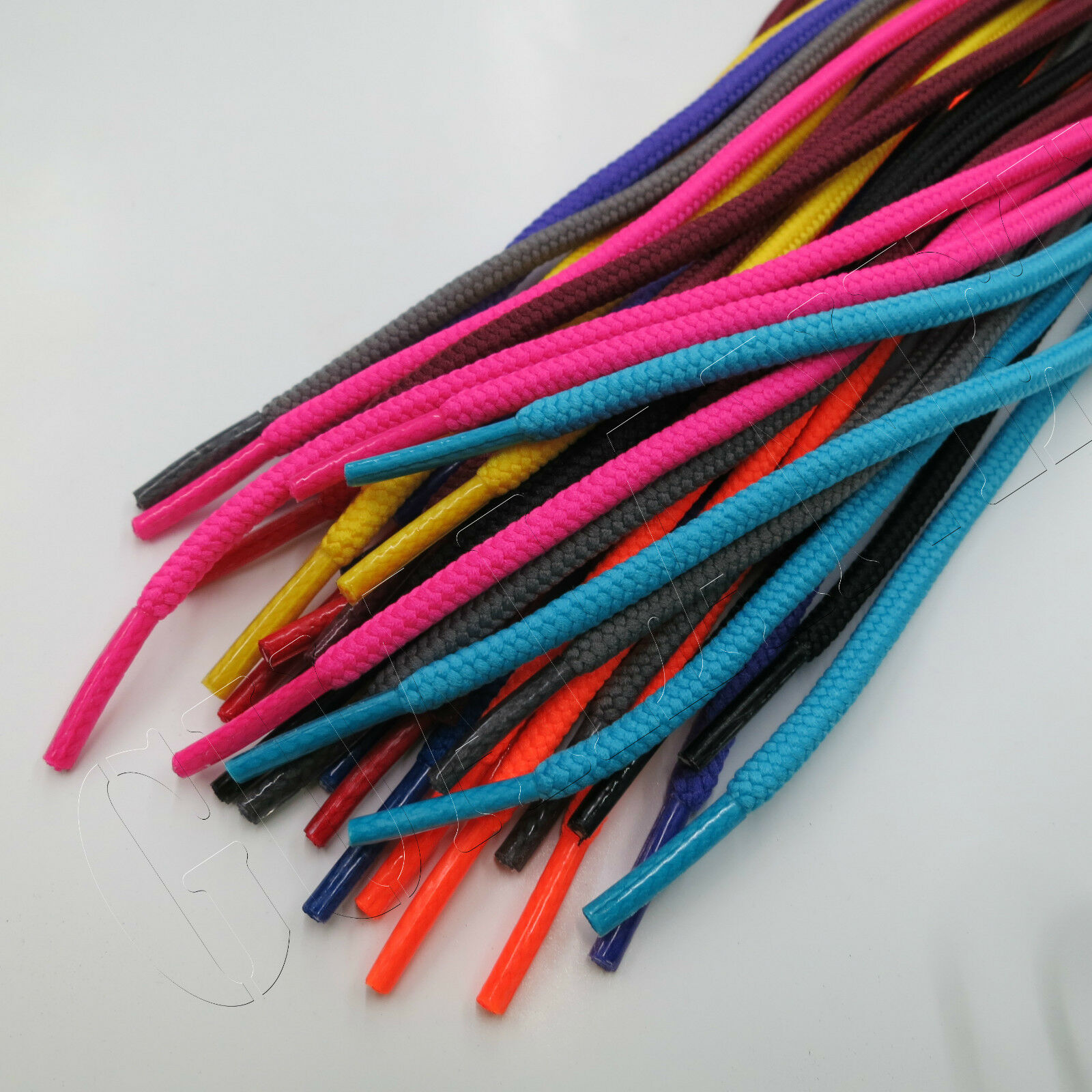 3/16" Round Athletic Shoelaces Sport Sneakers Shoe Laces Neon Colors Strings