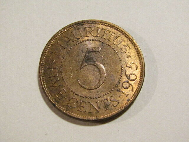 Mauritius 1965 5 Cents Coin