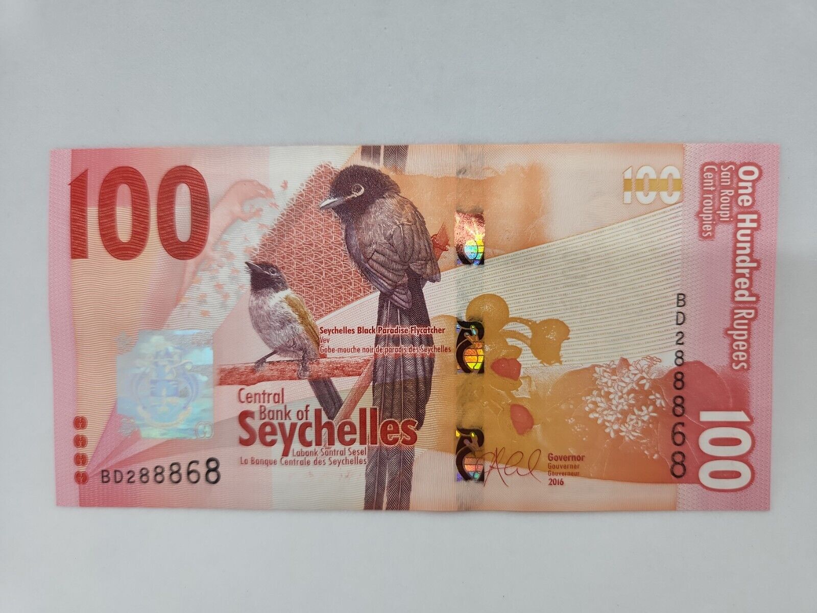 Seychelles 100 Rupees Banknote , 2016, Bd288868