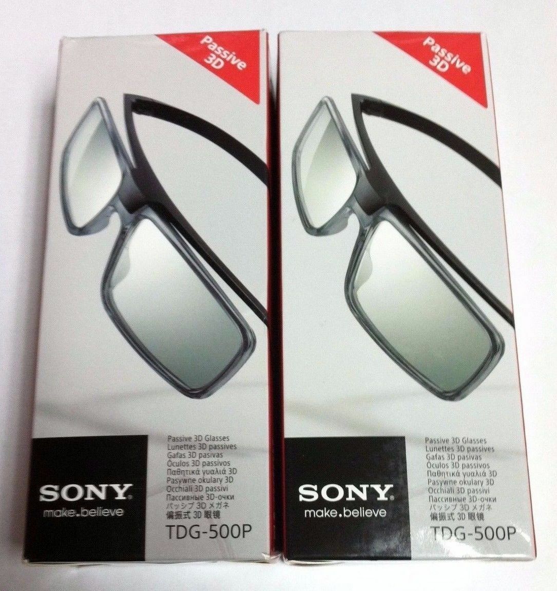 (2-pack) Sony Genuine Tdg-500p Lightweight Passive 3d Glasses Tgd500p New Sealed