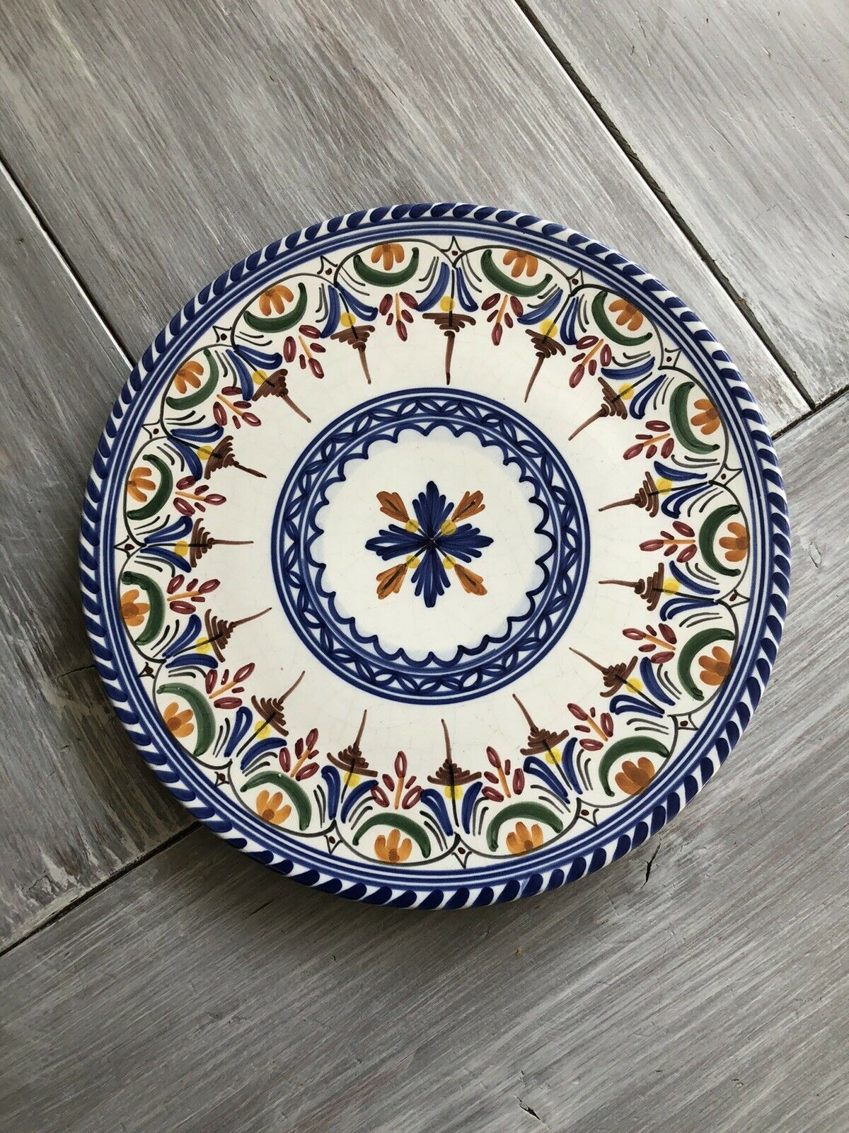 Dela Cal Barreira Puenta 155 Decorative Plate Charger Trivet Handmade Spain 8.5”