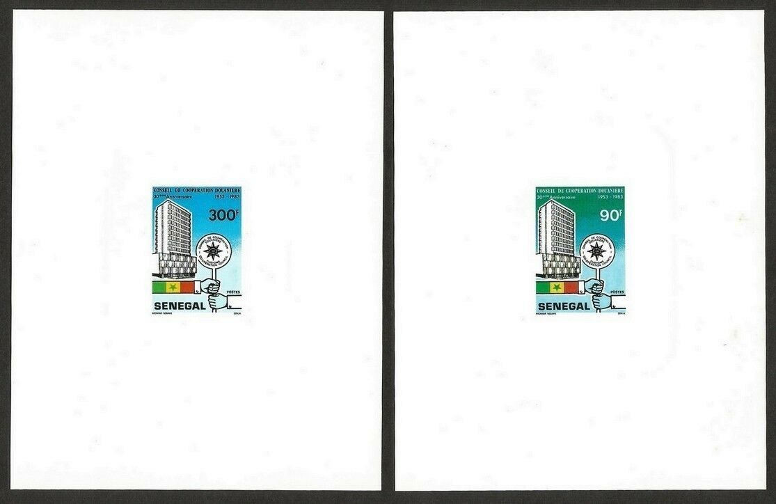 Senegal #607-8 1983 Customs Cooperation Council 2v Imperf Deluxe Sheets