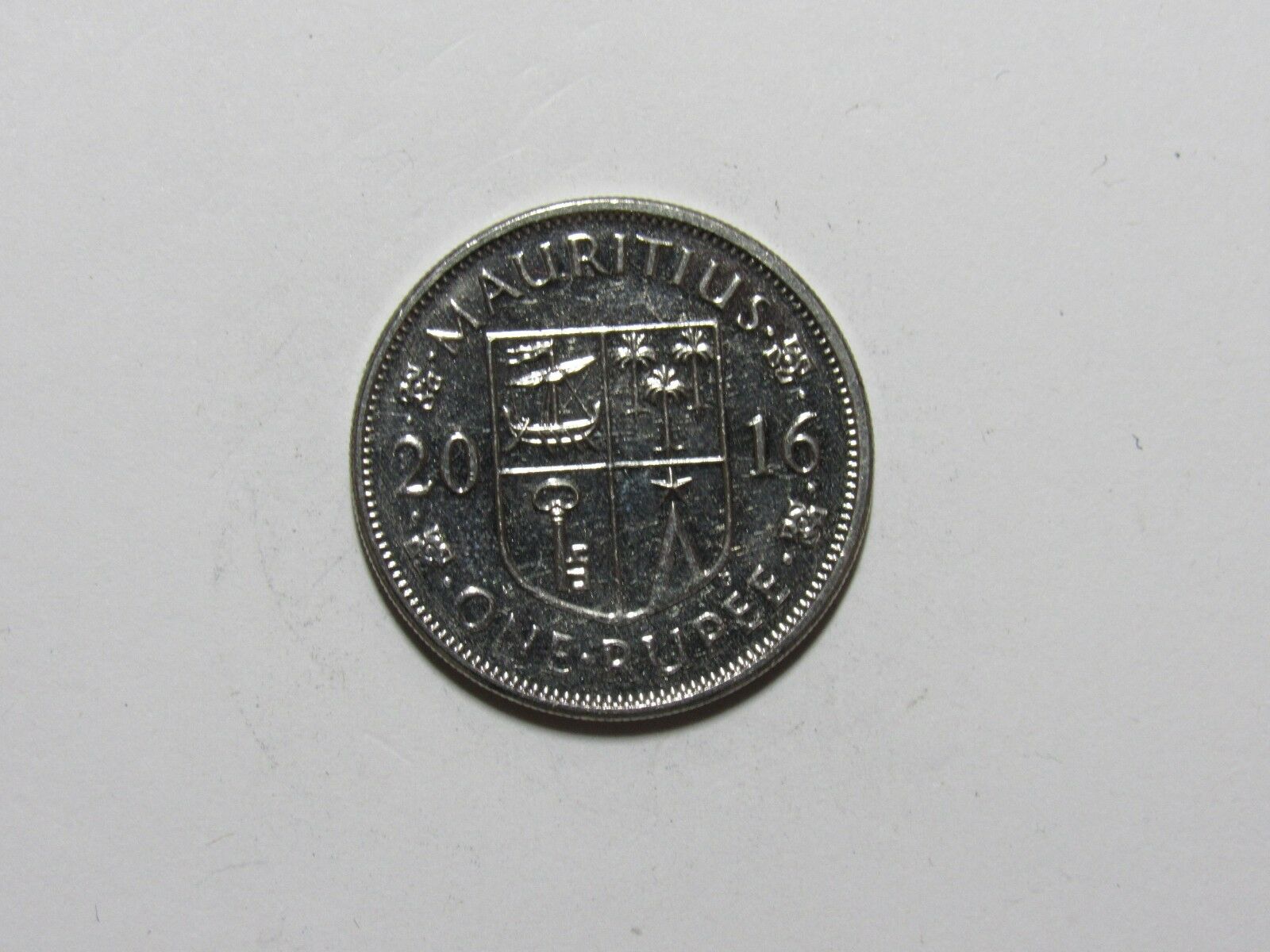 Mauritius Coin - 2016 One Rupee - Brilliant Uncirculated