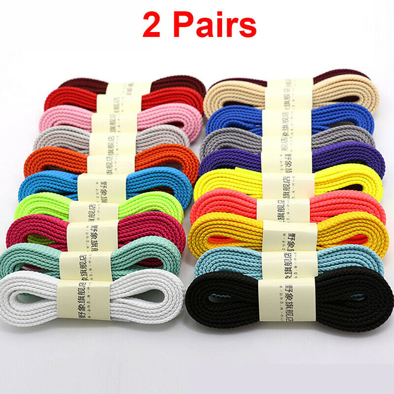 Thick Flat Fat Shoe Laces 2/5" Wide Shoelaces All Shoe Types Trainer Boot Shoes
