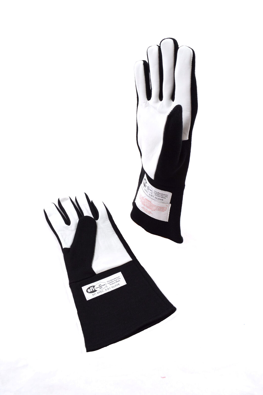Rjs Racing Equipment Sfi 3.3/1 1 Layer Nomex Racing Gloves Black Small 20213-s
