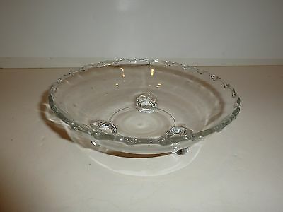 Vintage Fostoria Century Clear Glass 3-footed Bowl
