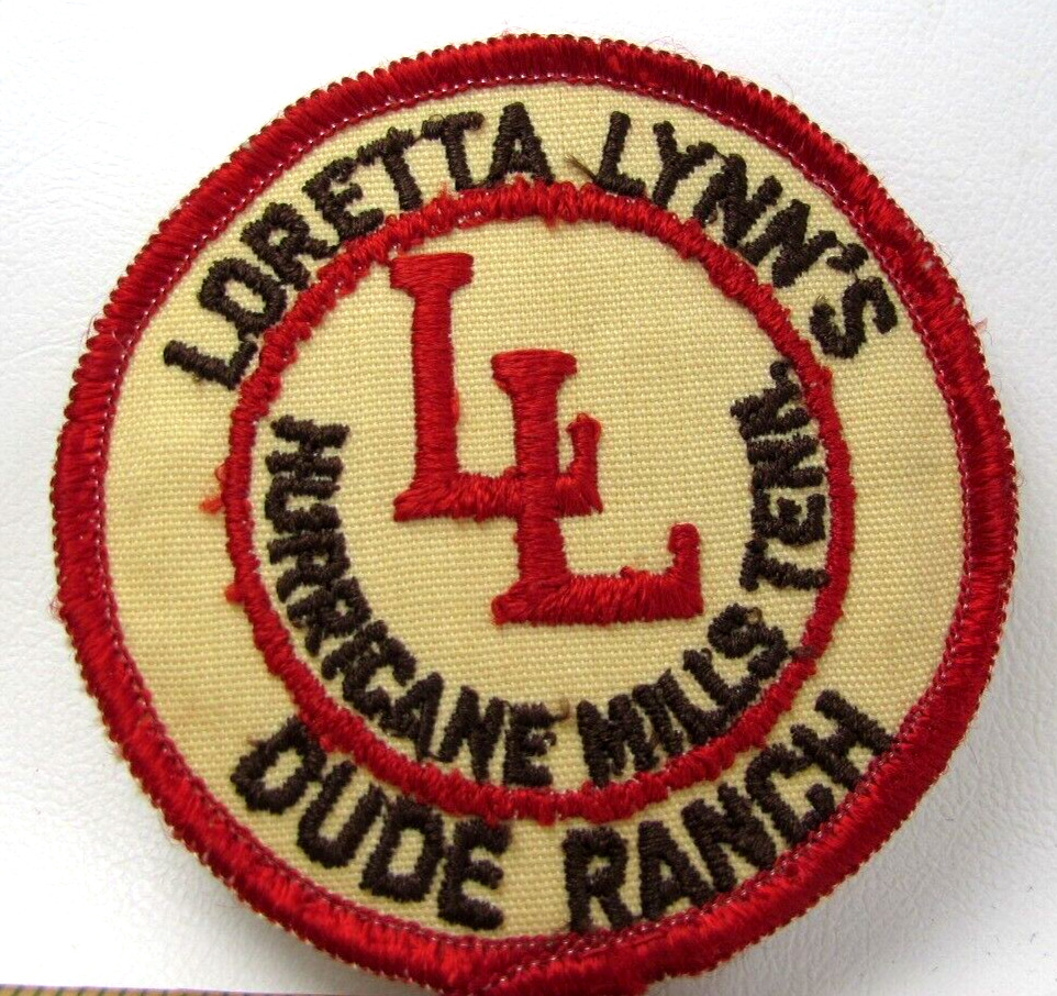Loretta Lynn's Dude Ranch Jacket Patch Hurricane Hills Tennessee Vintage 1970s